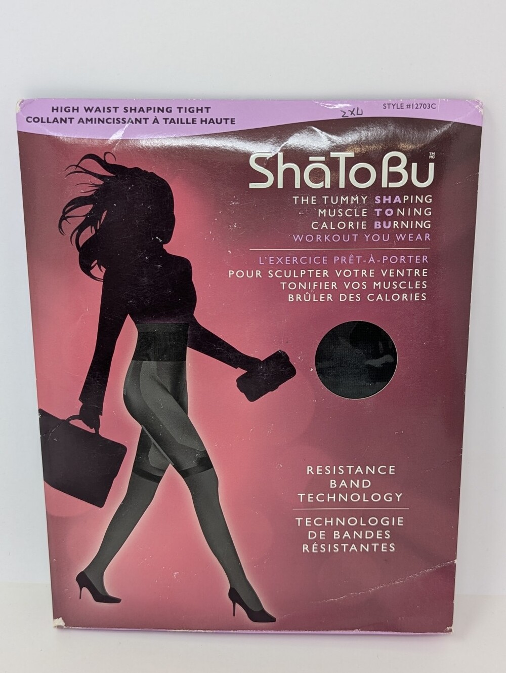 ShaToBu High Waist Tummy Shaping Tight 2XL Jet Black H